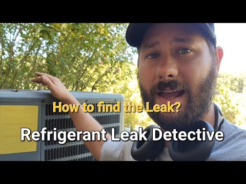 How to find a refrigerant leak in an air conditioner?