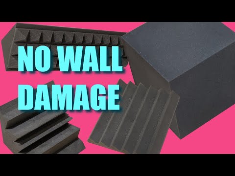 Mount Corner Bass Traps and Acoustic Foam with NO WALL DAMAGE