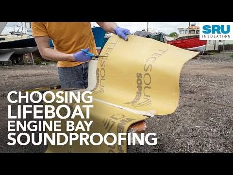 Lifeboat engine bay soundproofing with Tecsound mass loaded vinyl. Lifeboat Conversion Ep78 [4K]